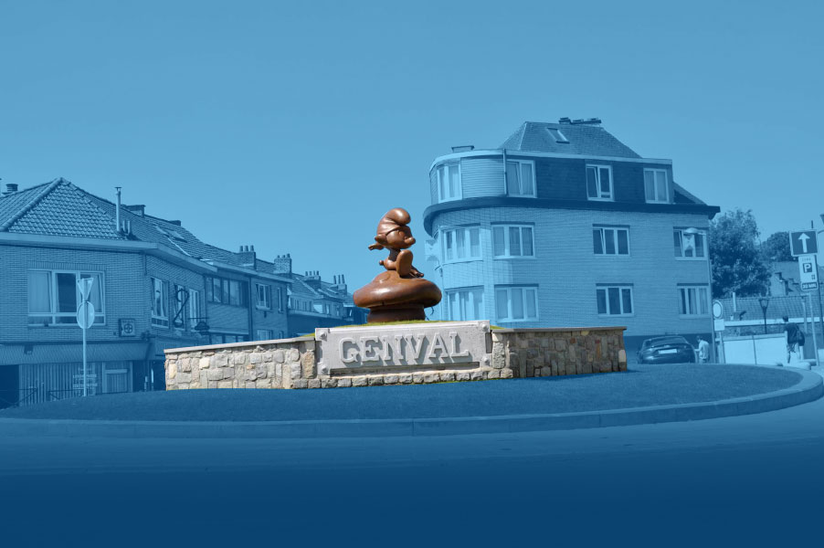 Smurfy Roundabout In Genval