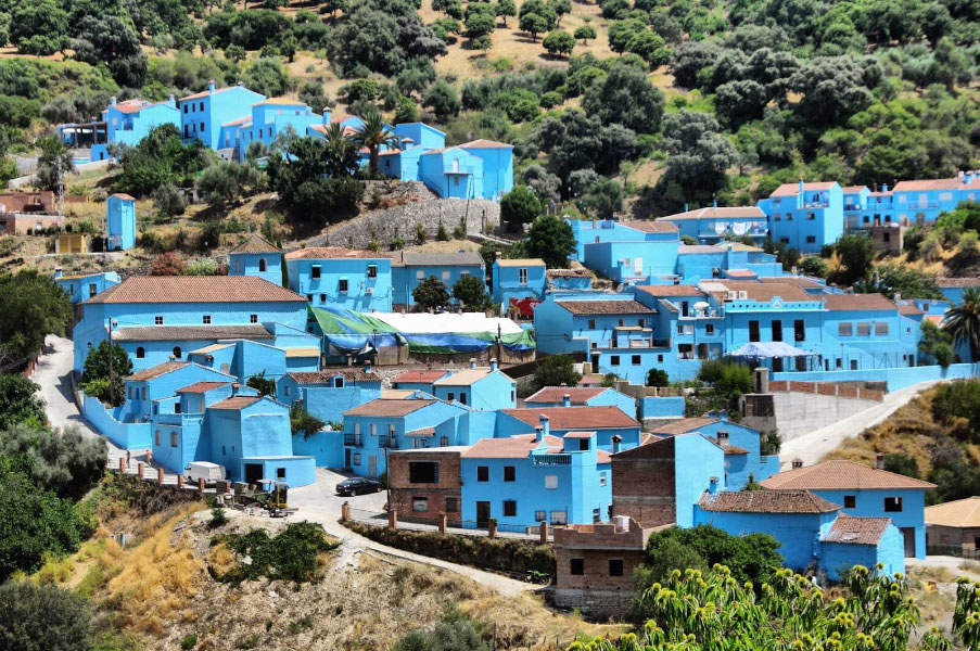 Spanish Village Painted Blue