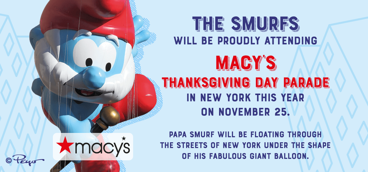 Papa Smurf Giant Baloon in Macy's parade