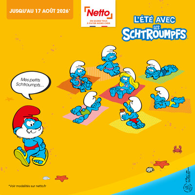 🚨 L’été avec les Schtroumpfs, c’est parti chez Netto ! 🚨​