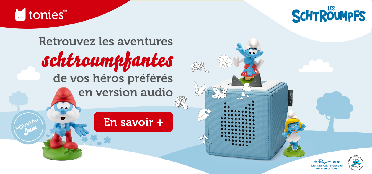 De nouvelles figurines et aventures Schtroumpfs sur la Toniebox !