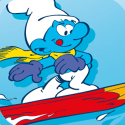 Smurfy Christmas Snowboard