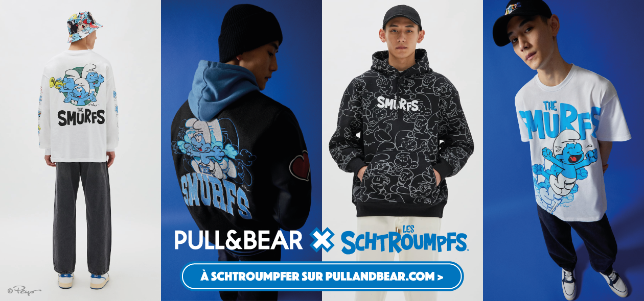 Les Schtroumpfs sont chez Pull & Bear !