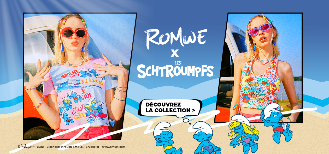 Schtoumpfez le soleil avec la nouvelle collection Romwe x Les Schtroumpfs