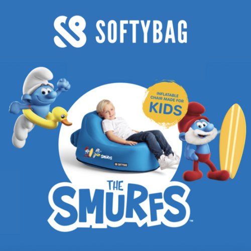 Smurfy inflatable chairs made for kids