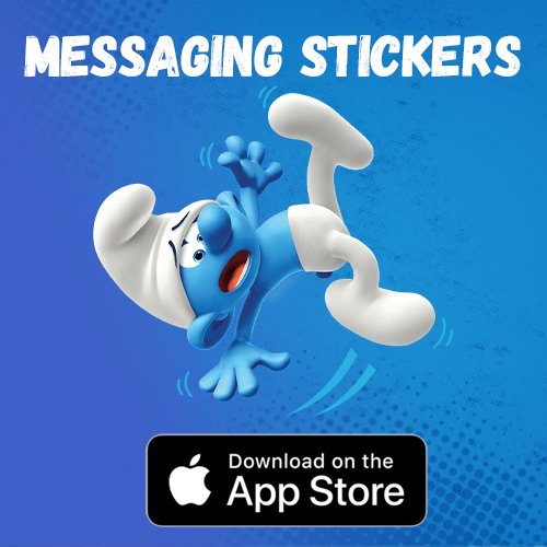 Découvres les nouveaux stickers Schtroumpfs